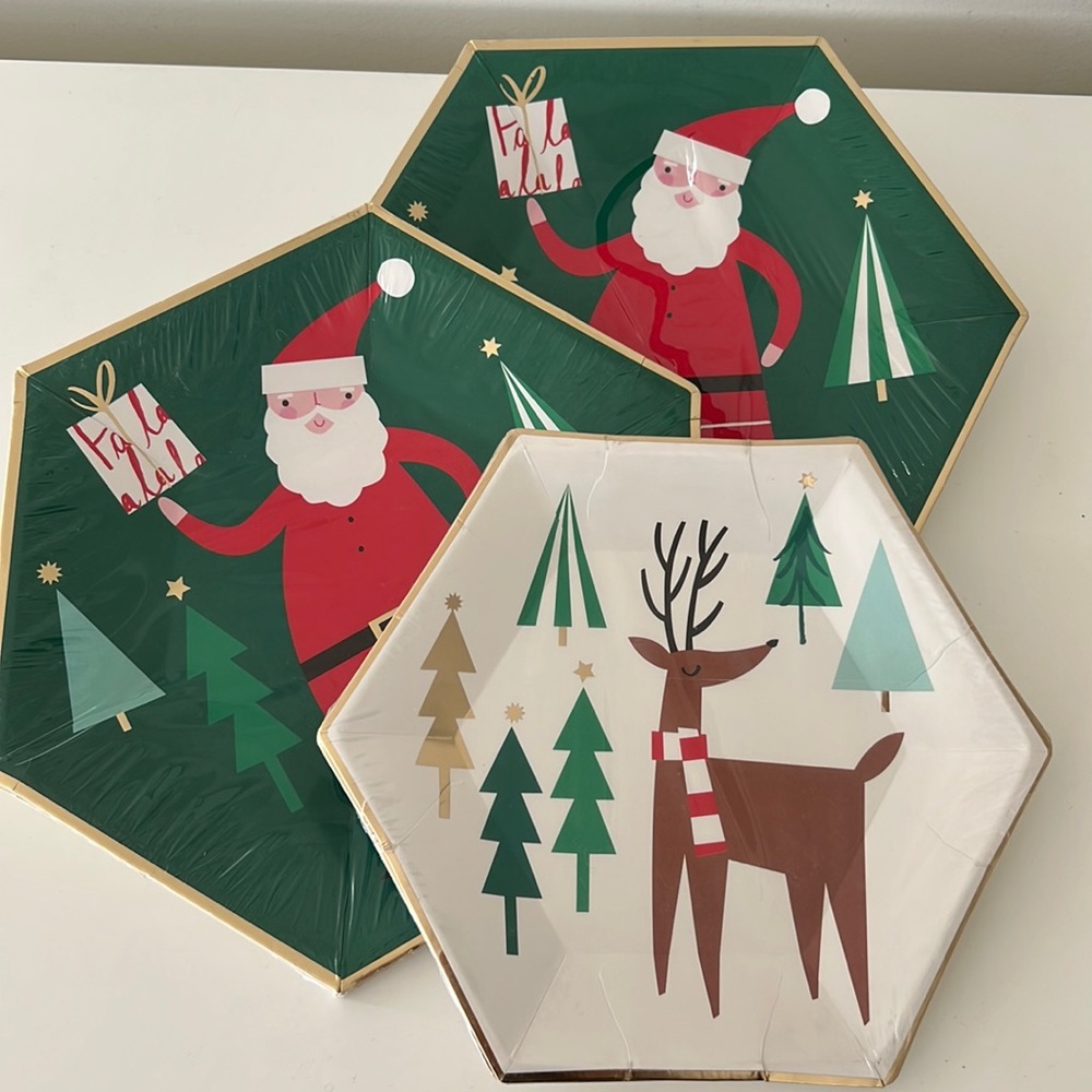 NEW Meri Meri Holiday Paper Plates